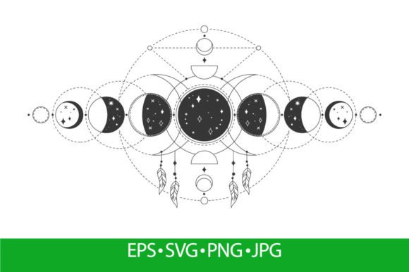 Download Magic Moon Phases, Mystical Sacred Lunar - Sacred Collection