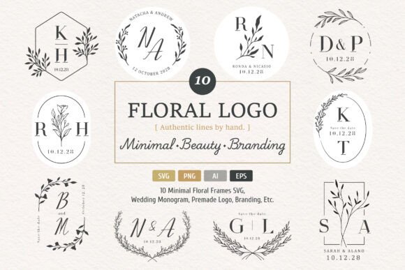 Download Minimal Floral Editable Logo - Editable logo Collection
