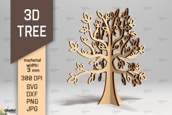 Download 3D Tree SVG. Standing Tree Laser Cut - Premium Resources